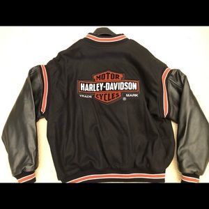 Vintage Harley Davidson Varsity Bomber Jacket.  Size XXL.